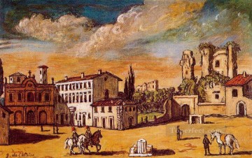 Abstracto famoso Painting - paisaje urbano Giorgio de Chirico Surrealismo